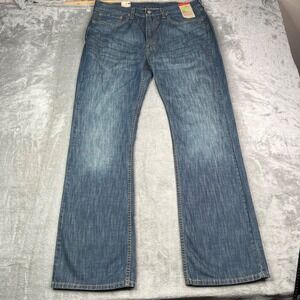 Levis 527 Jeans Mens‎ 36x34 Blue Slim Bootcut Dark Wash Western Cowboy Denim New